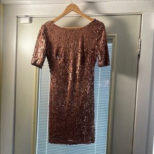 Glamorous Copper Sequin Mini Dress